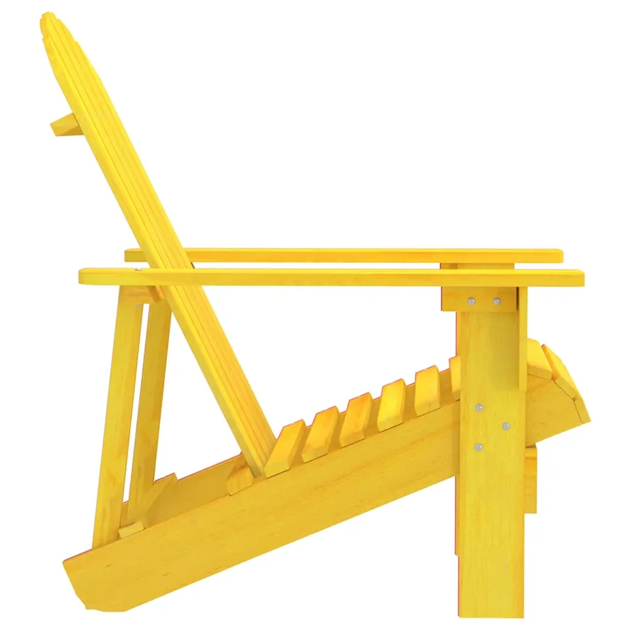 Chaise de jardin Adirondack bois de sapin massif jaune - 3