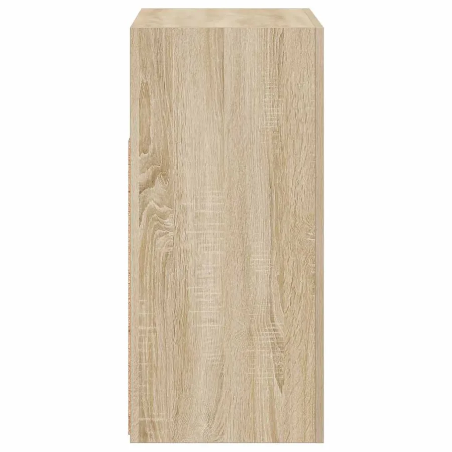 Buffet avec lumières LED chêne sonoma 80x35x75 cm - 10