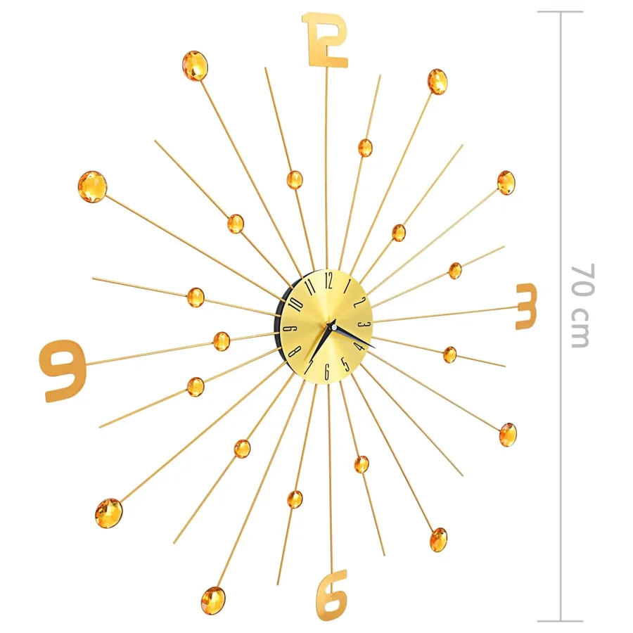 Horloge murale Métal 70 cm Doré - 7