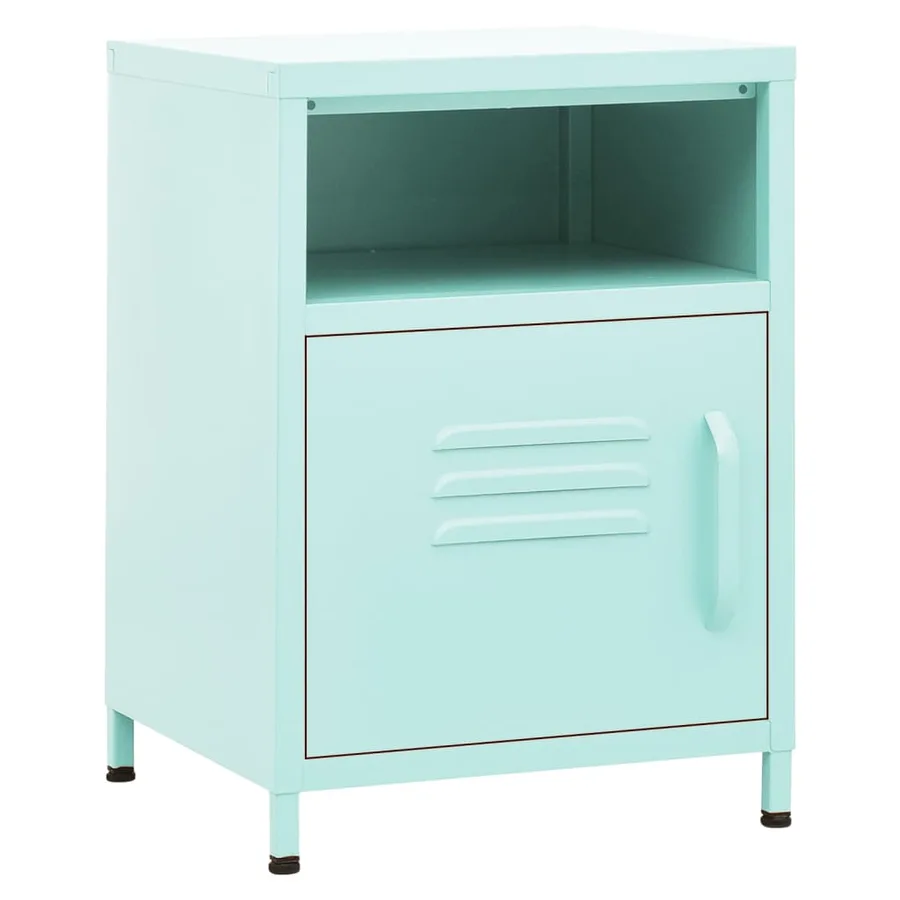 Tables de chevet 2 pcs Vert menthe 35x35x51 cm Acier - 2