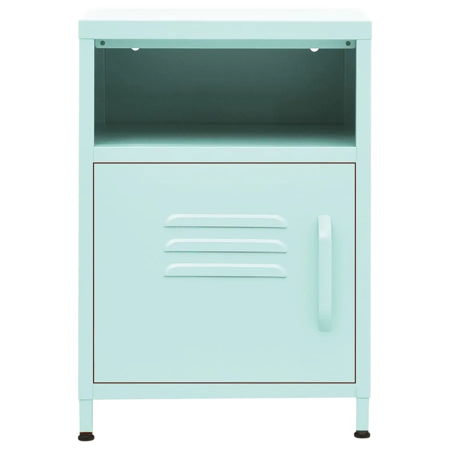 Tables de chevet 2 pcs Vert menthe 35x35x51 cm Acier - 3