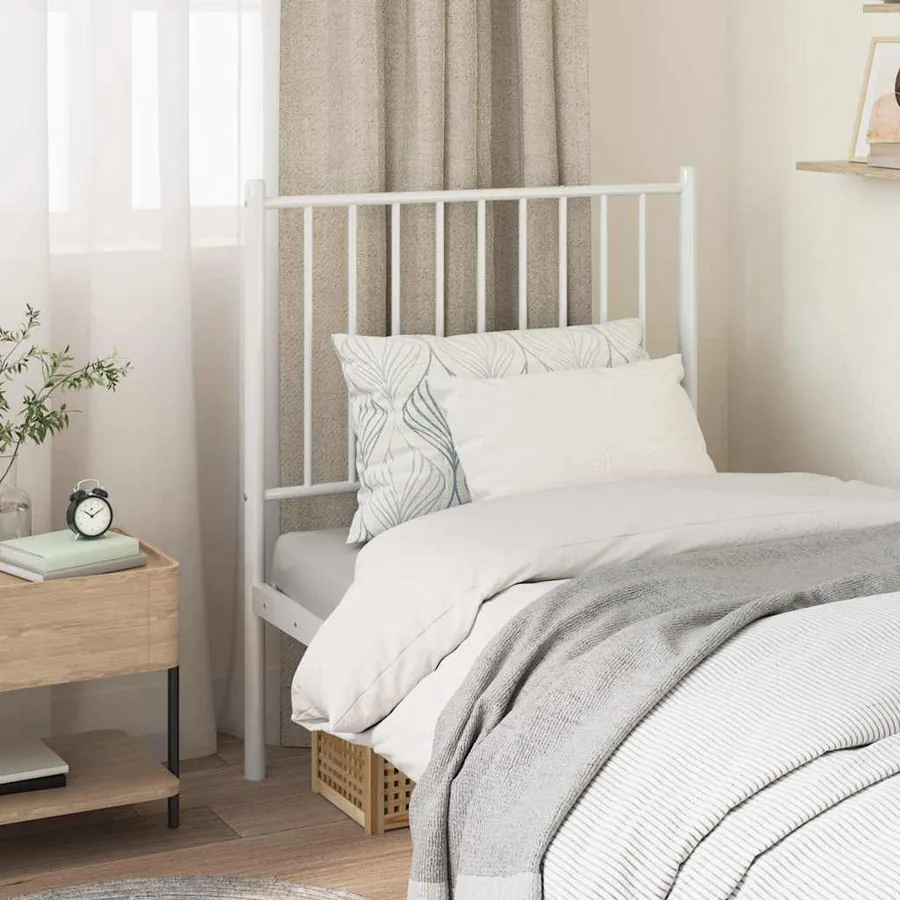 Tête de lit de remplacement métal blanc 80 cm