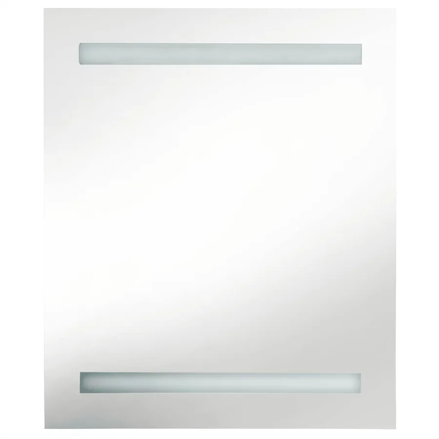 Armoire de salle de bain à miroir LED noir 50x14x60 cm - 4