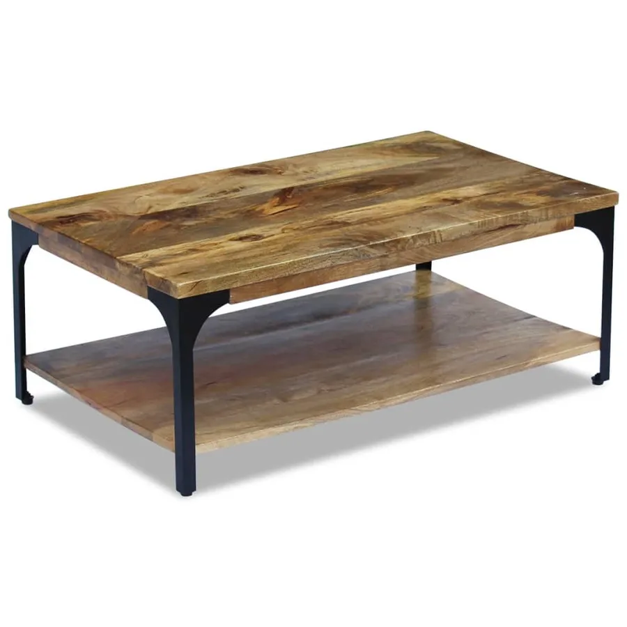 Table basse Bois de manguier 100x60x38 cm - 5