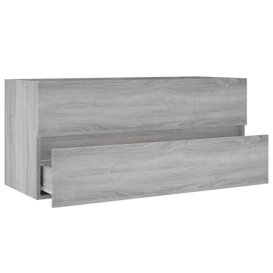 Armoire d'évier Sonoma gris 100x38,5x45 cm Bois d'ingénierie - 4