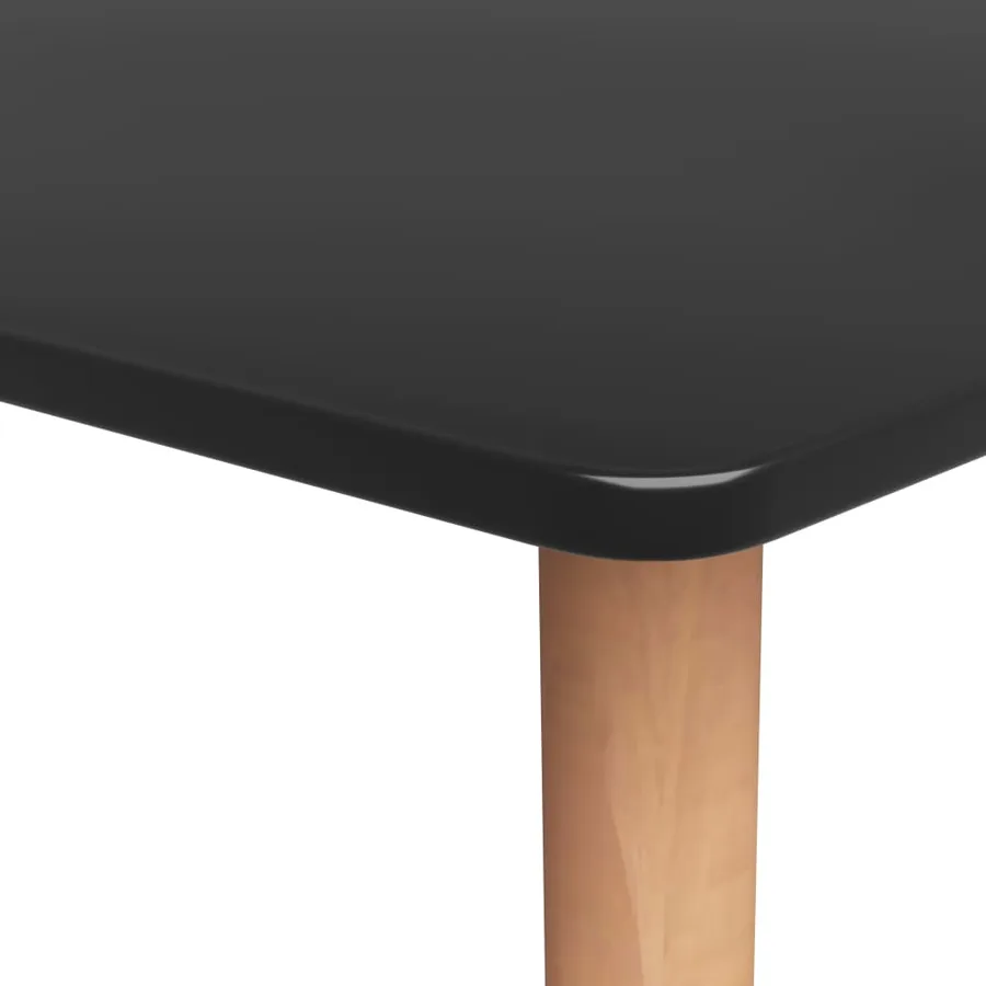 Table de bar Noir 120x60x105 cm - 4