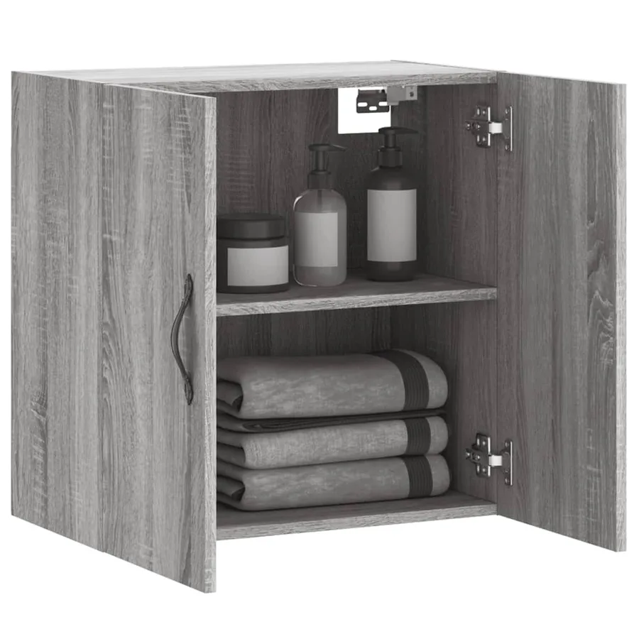 Armoire murale sonoma gris 60x31x60 cm bois d'ingénierie - 4