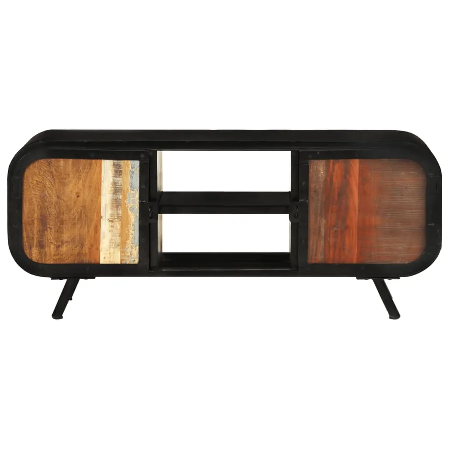 Meuble TV 110x30x45 cm Bois de récupération massif - 2