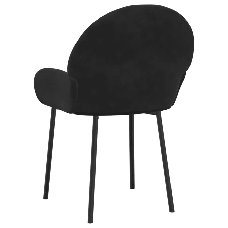 Chaises à manger lot de 2 Noir Velours - 6
