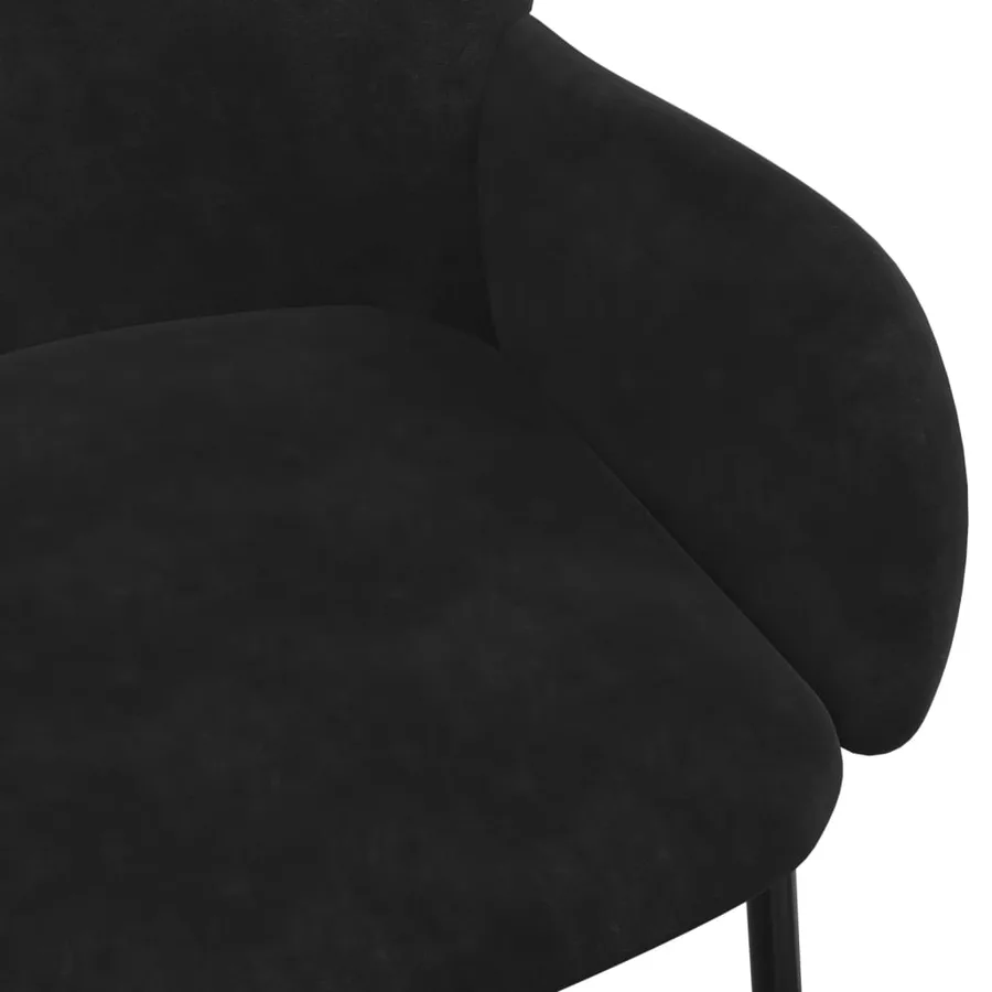 Chaises à manger lot de 2 Noir Velours - 7