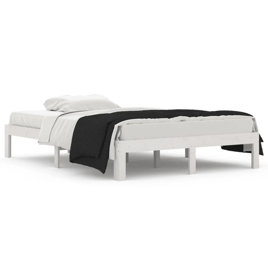 Cadre de lit sans matelas blanc 135x190 cm - 2