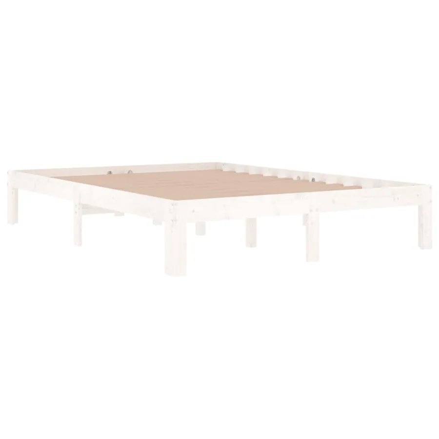 Cadre de lit sans matelas blanc 135x190 cm - 3