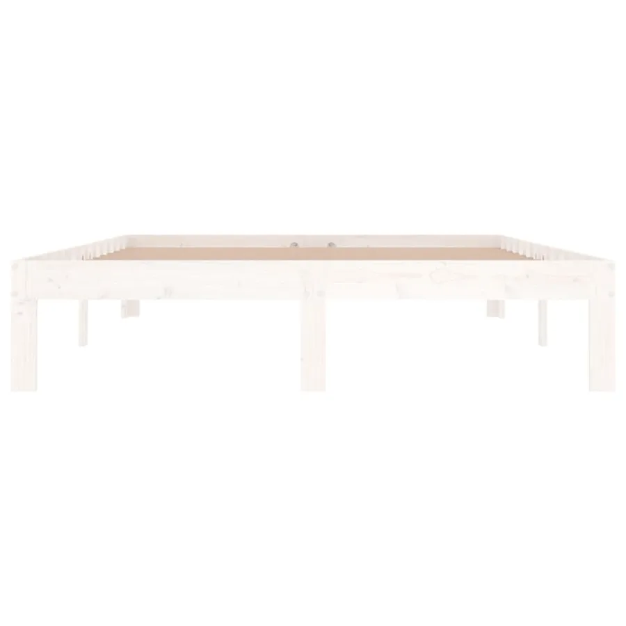 Cadre de lit sans matelas blanc 135x190 cm - 4