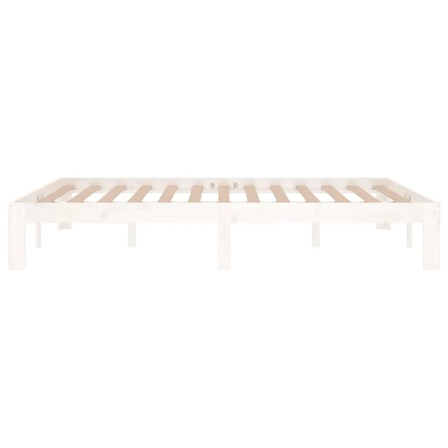 Cadre de lit sans matelas blanc 135x190 cm - 5