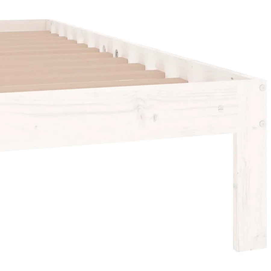 Cadre de lit sans matelas blanc 135x190 cm - 6