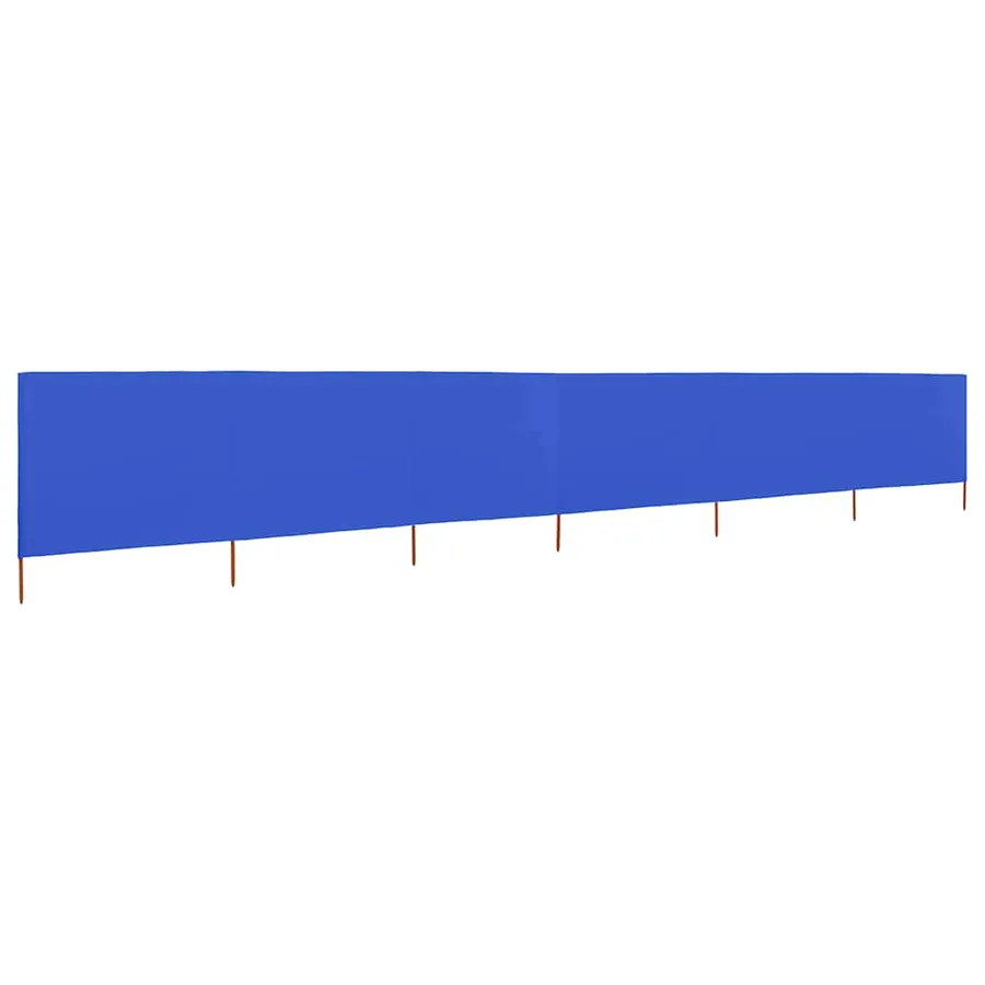 Paravent 6 panneaux Tissu 800 x 160 cm Bleu azuré - 2