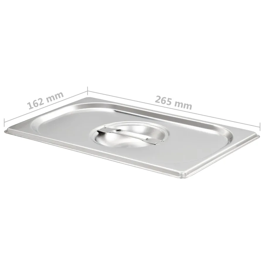 Couvercles de plateau 4 pcs GN 1/4 Acier inoxydable - 6