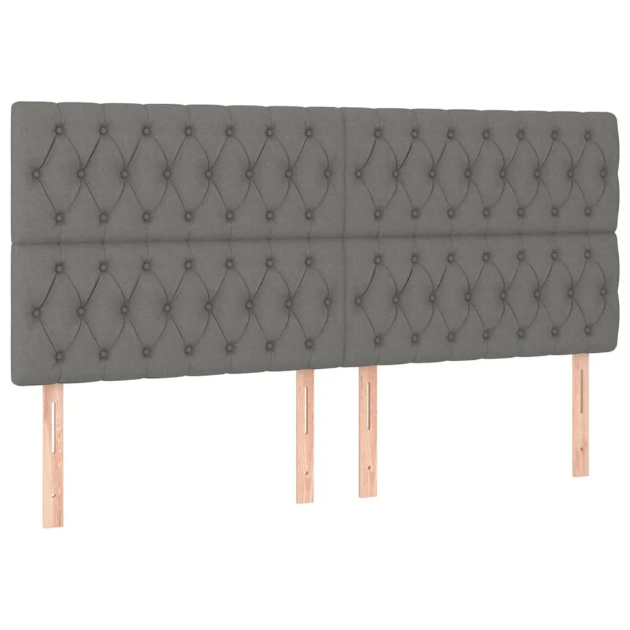 Sommier à lattes de lit et matelas et LED Gris foncé 200x200 cm - 7
