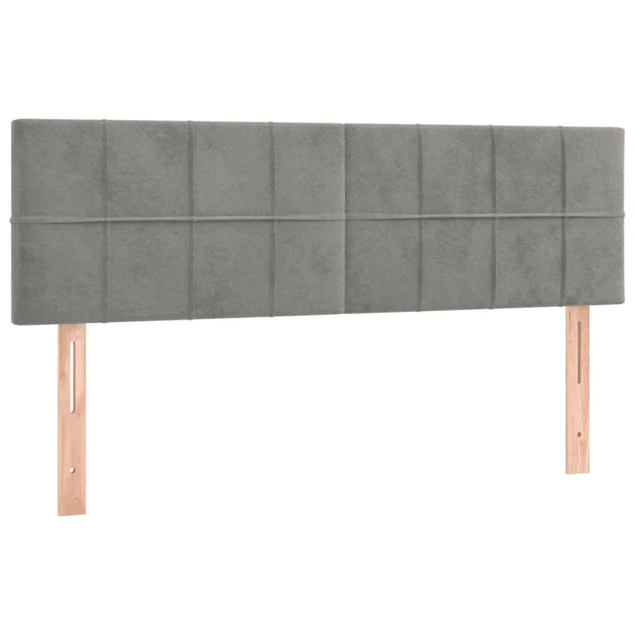 Têtes de lit Gris clair 144x5x78/88 cm Velours - 2