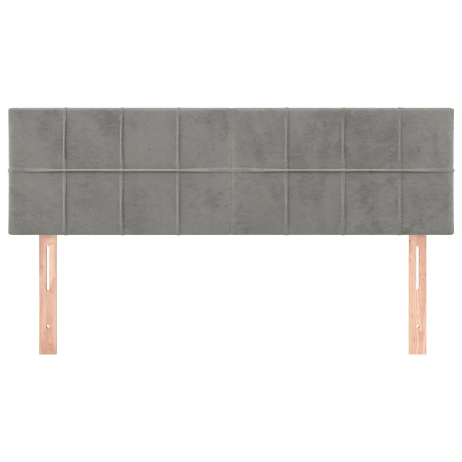 Têtes de lit Gris clair 144x5x78/88 cm Velours - 3