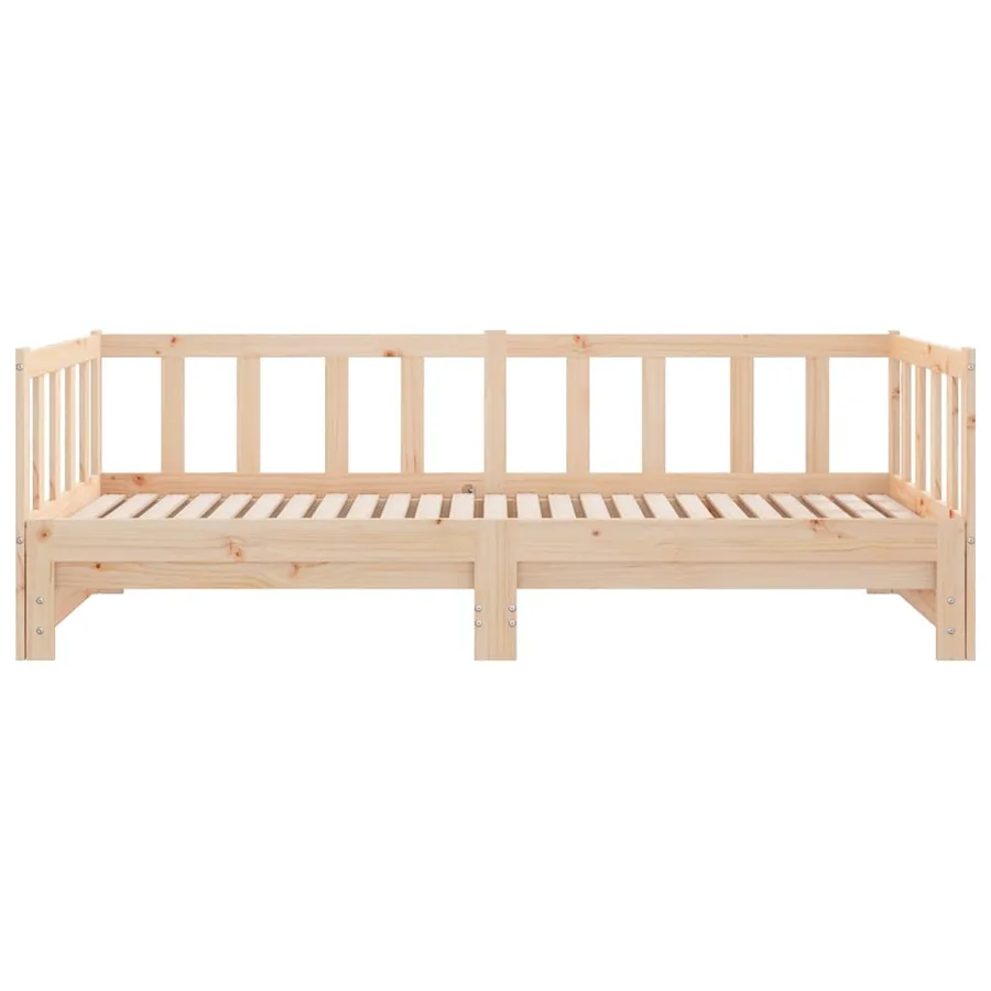 Lit coulissant 2x(80x200) cm Bois de pin massif - 6