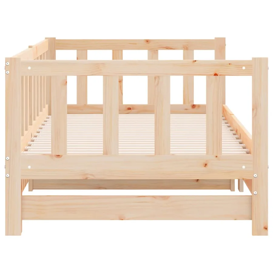 Lit coulissant 2x(80x200) cm Bois de pin massif - 7