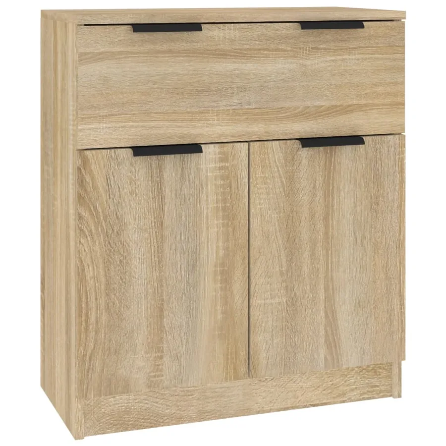 Buffets 3 pcs Chêne sonoma Bois d'ingénierie - 8