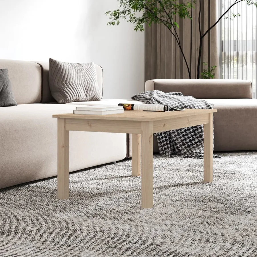 Table basse 80x50x40 cm Bois massif de pin - 5