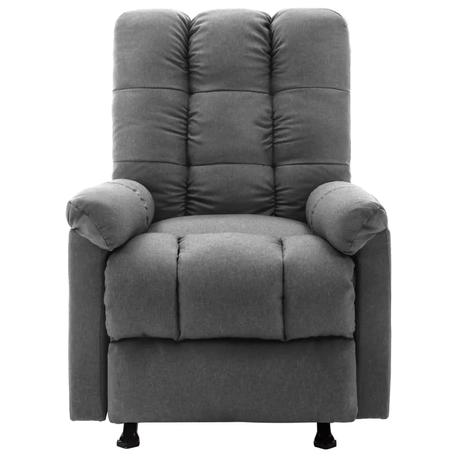 Fauteuil de massage inclinable Gris clair Tissu - 2
