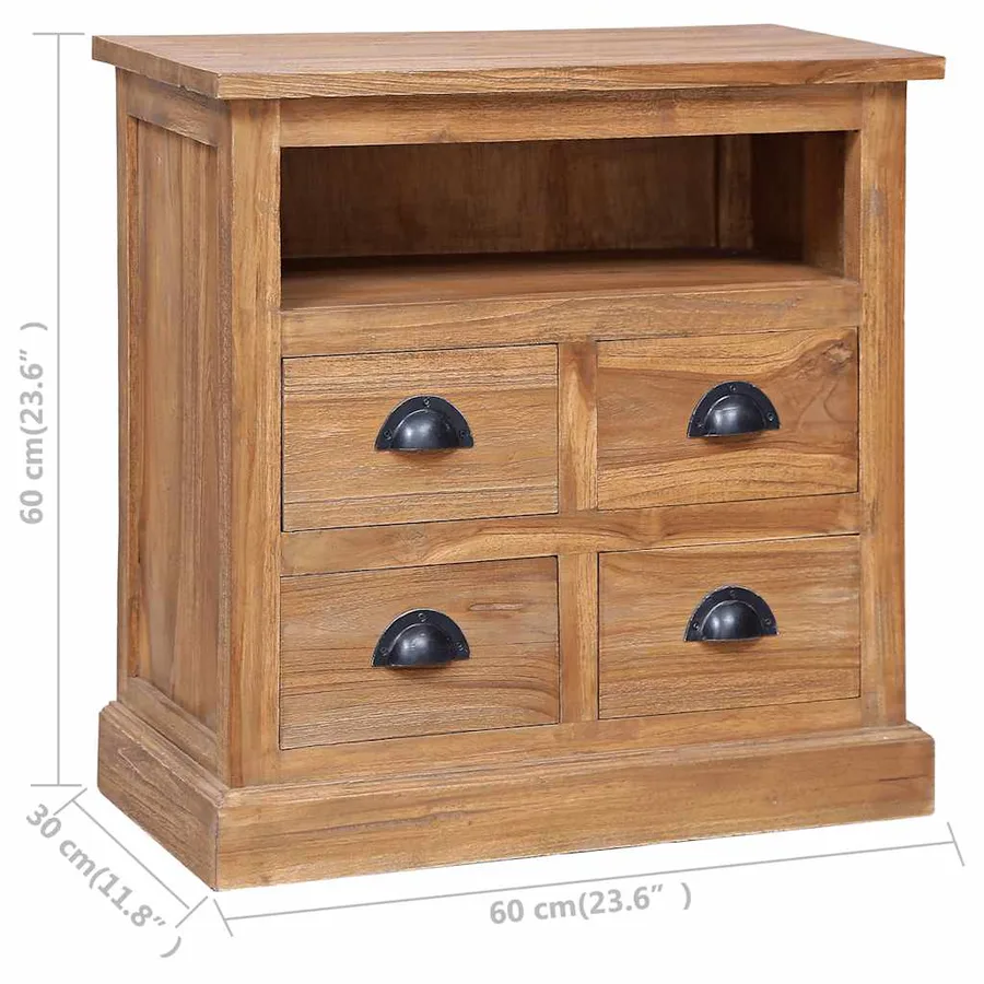Armoire latérale 60x30x60 cm Teck solide - 9
