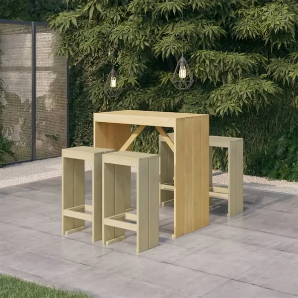 Meubles de bar de jardin 5 pcs Bois de pin imprégné