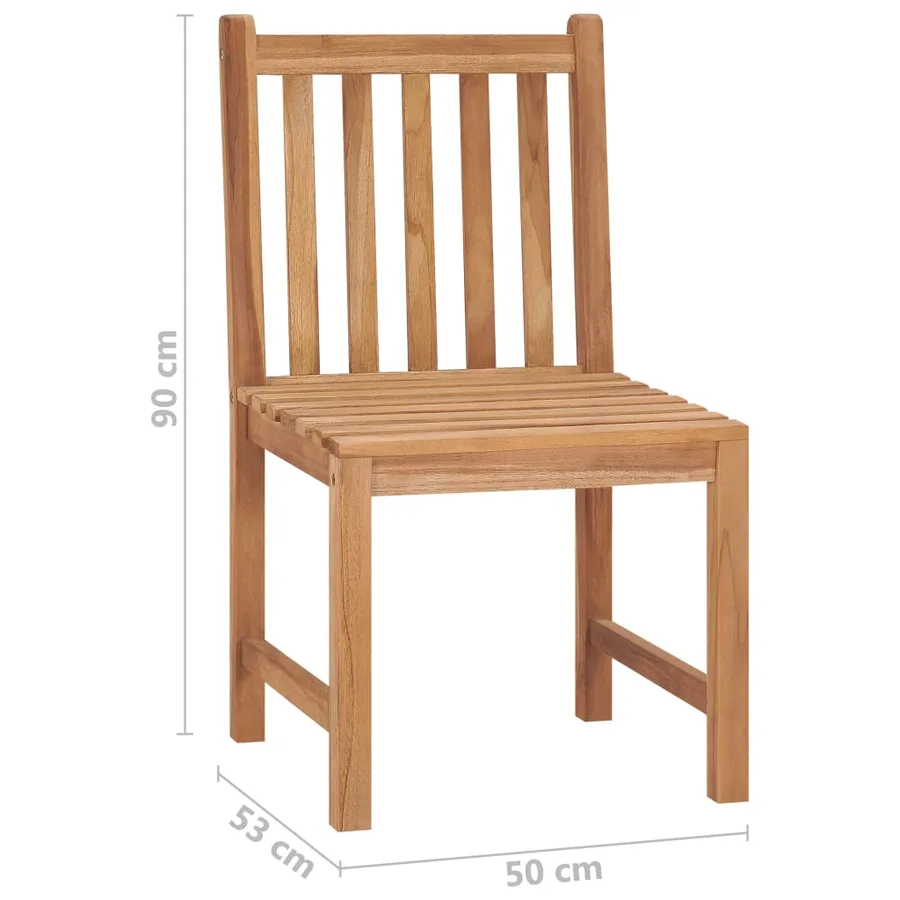 Chaises de jardin lot de 8 avec coussins Bois de teck massif - 12