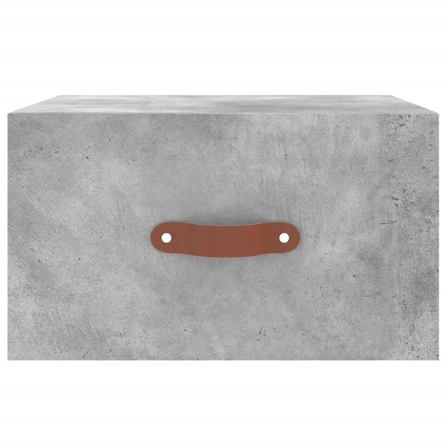 Table de chevet murale gris béton 35x35x20 cm - 3