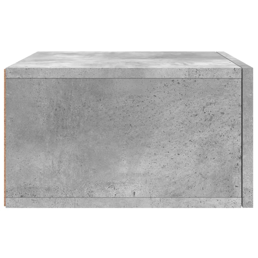 Table de chevet murale gris béton 35x35x20 cm - 6