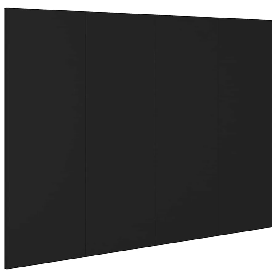 Tête de lit Noir 120x1,5x80 cm Bois d'ingénierie - 2