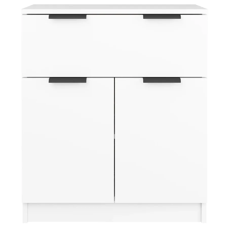 Buffet Blanc 60x30x70 cm Bois d'ingénierie - 5