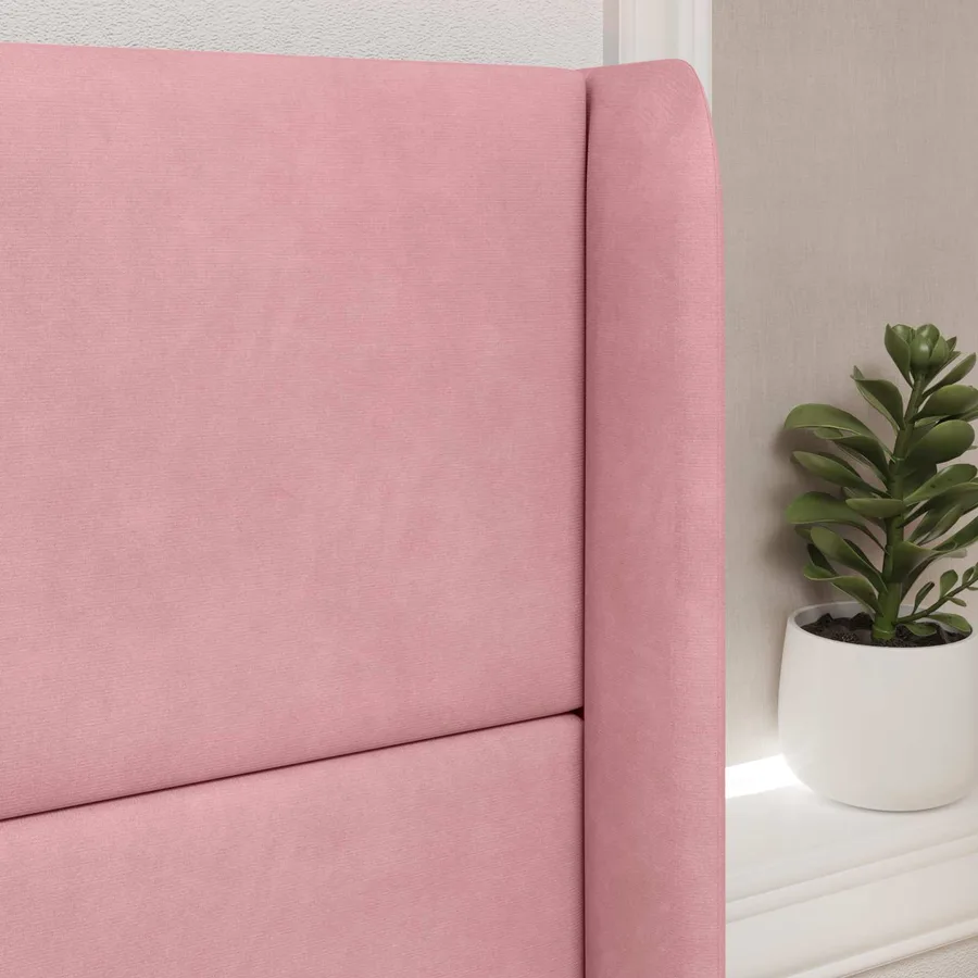 Oreille de tête de lit Rose 80 x 16 x 4 cm Velours - 4