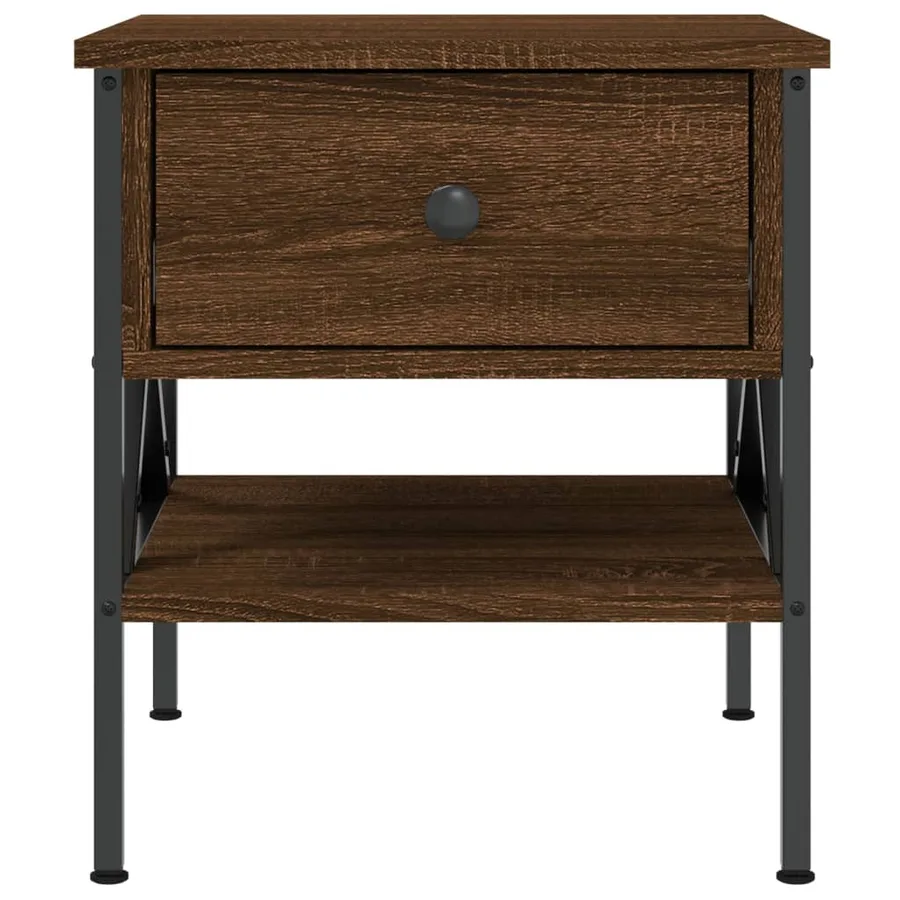 Tables de chevet 2 pcs chêne marron 40x42x45 cm bois ingénierie - 6