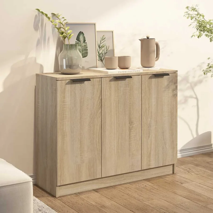 Buffet Chêne sonoma 90,5x30x70 cm Bois d'ingénierie - 3