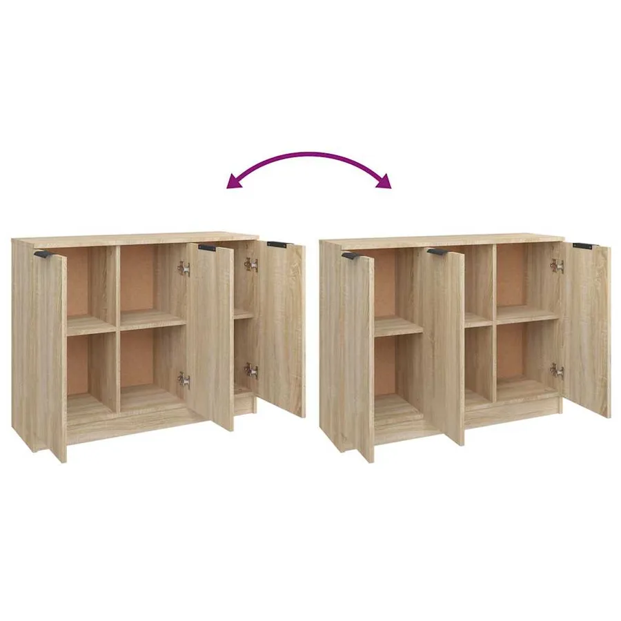 Buffet Chêne sonoma 90,5x30x70 cm Bois d'ingénierie - 8