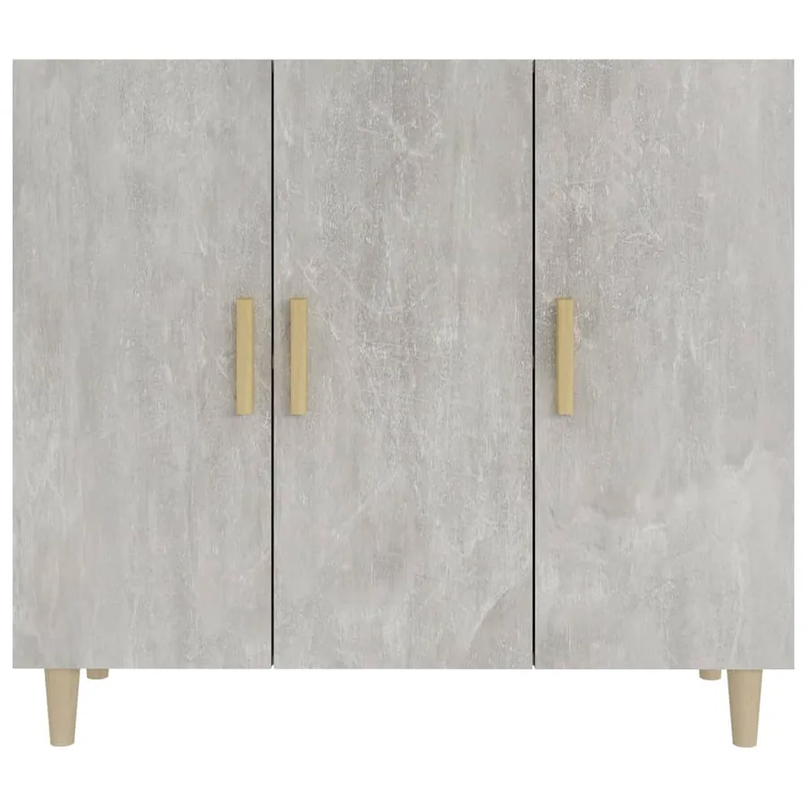 Buffet gris béton 90x34x80 cm bois d'ingénierie - 3
