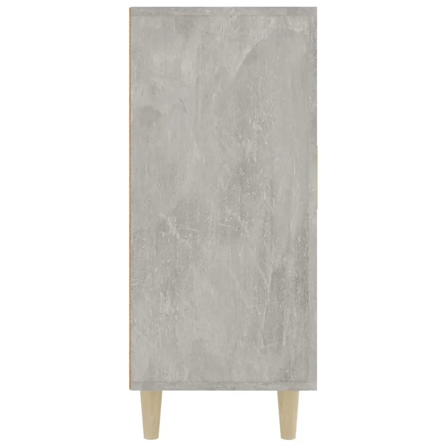 Buffet gris béton 90x34x80 cm bois d'ingénierie - 5