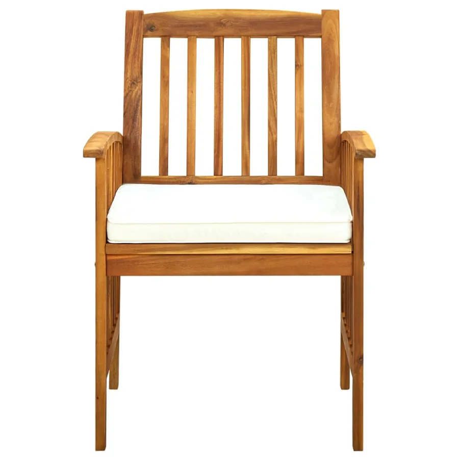 Ensemble à manger de jardin 5 pcs avec coussins Acacia solide - 6