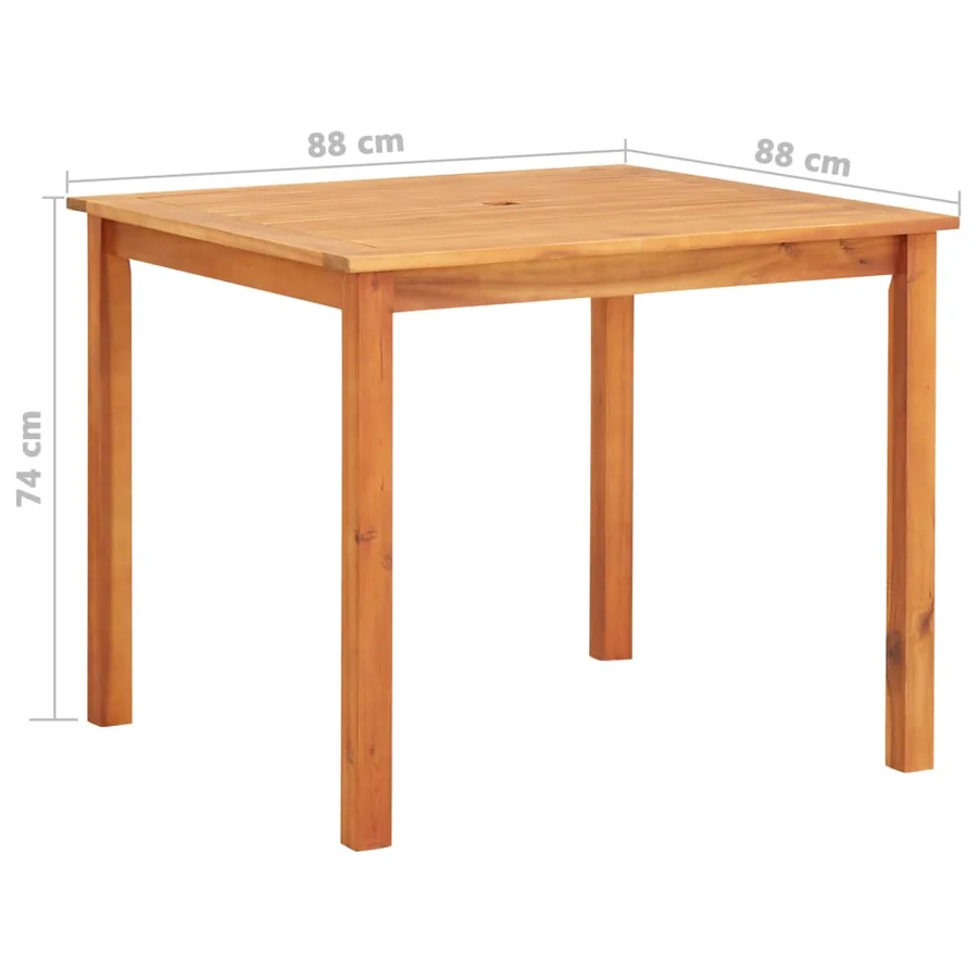 Ensemble à manger de jardin 5 pcs avec coussins Acacia solide - 8