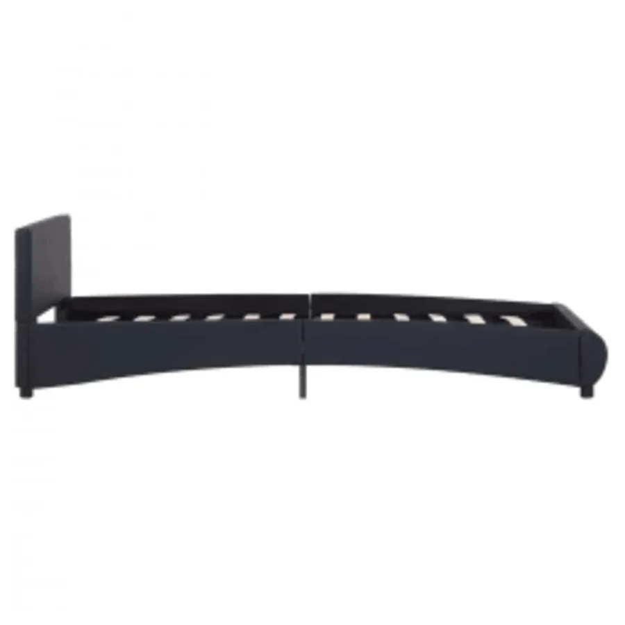 Cadre de lit avec LED sans matelas noir 100x200 cm - 5
