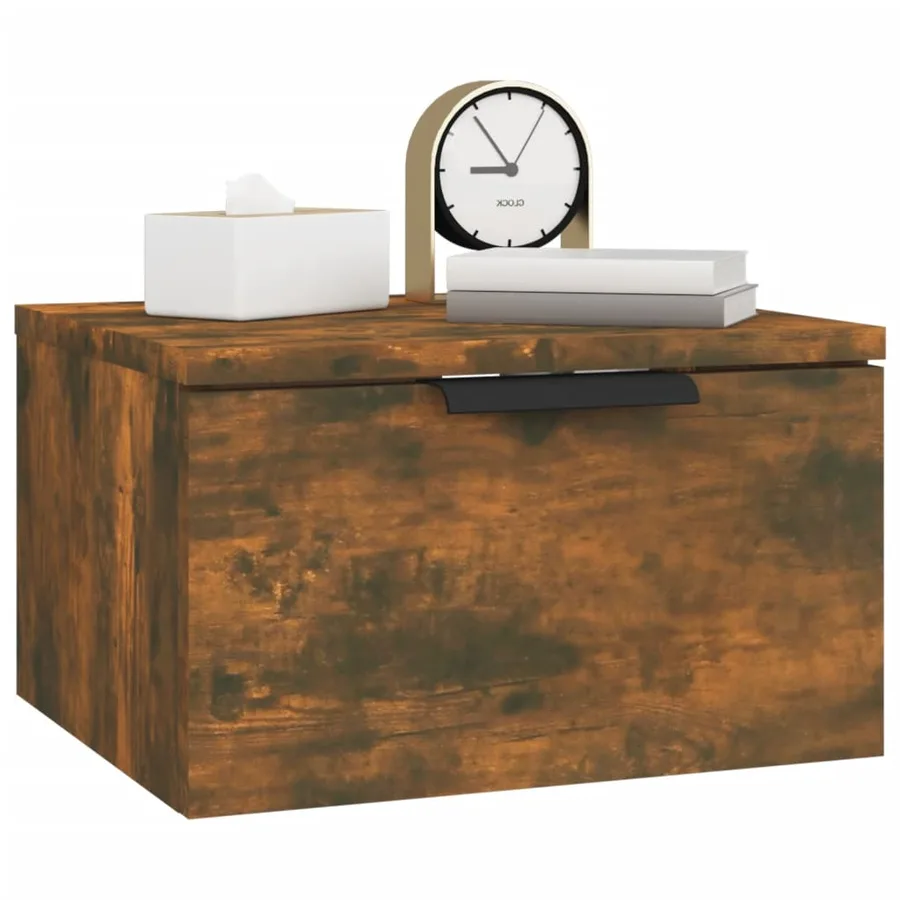 Tables de chevet murales 2 pcs Chêne fumé 34x30x20 cm - 8