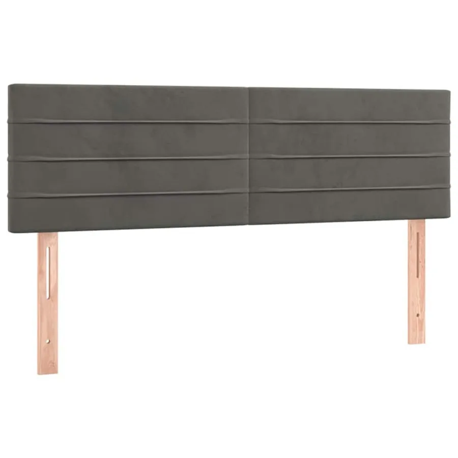Têtes de lit Gris foncé 144x5x78/88 cm Velours - 2