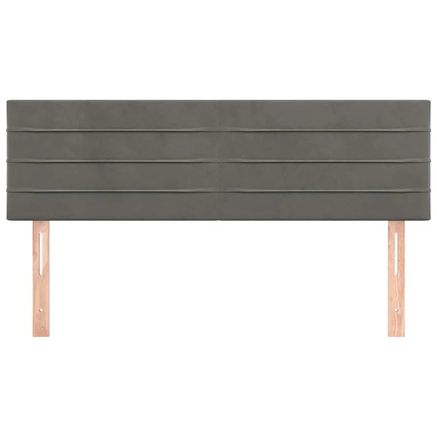 Têtes de lit Gris foncé 144x5x78/88 cm Velours - 3