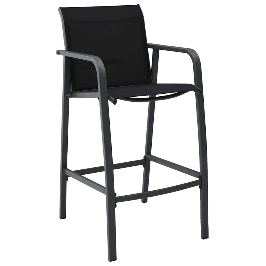 Ensemble de bar de jardin 7 pcs Noir - 2