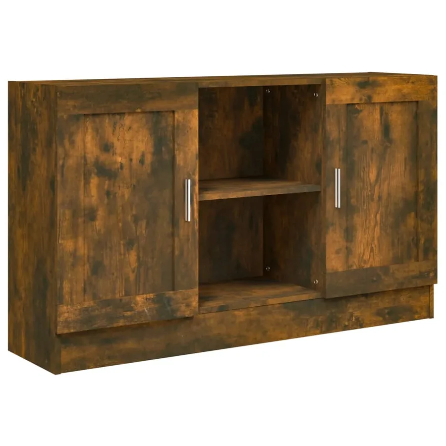 Buffet Chêne fumé 120x30,5x70 cm Bois d'ingénierie - 2